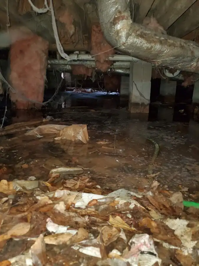 Crawl space flood assessment for Commercial Water Damage Restoration in Sallisaw